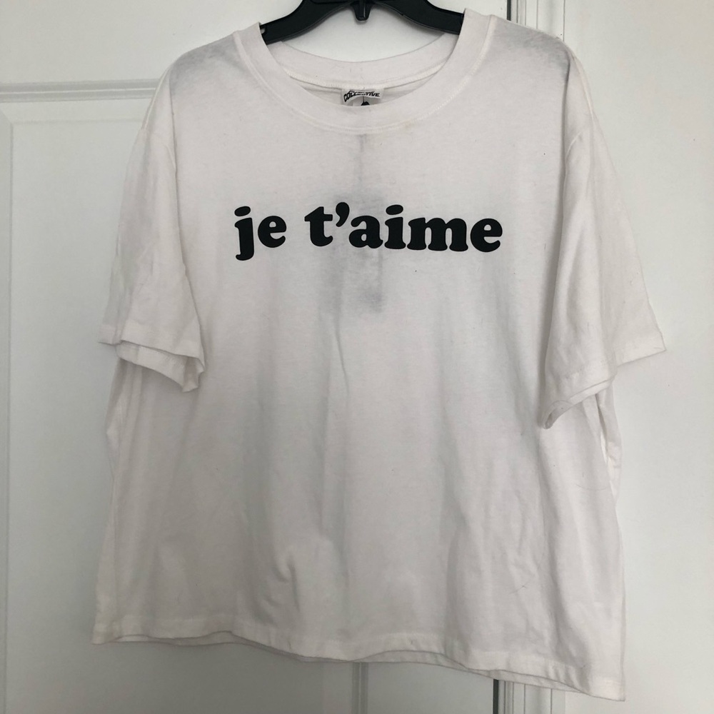 Future Collective White 'je t'aime' Graphic Tee